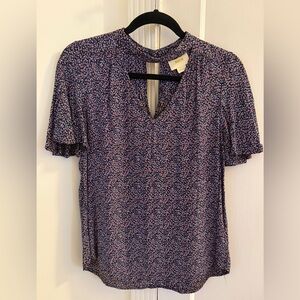 Maeve Keyhole Floral Print Women's Top